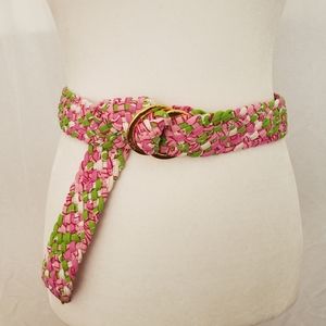 Lilly Pulitzer Woven Canvas D-Ring Belt